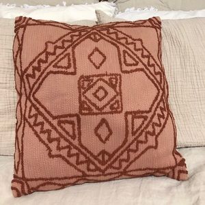 Embroidered Boho Throw Pillow